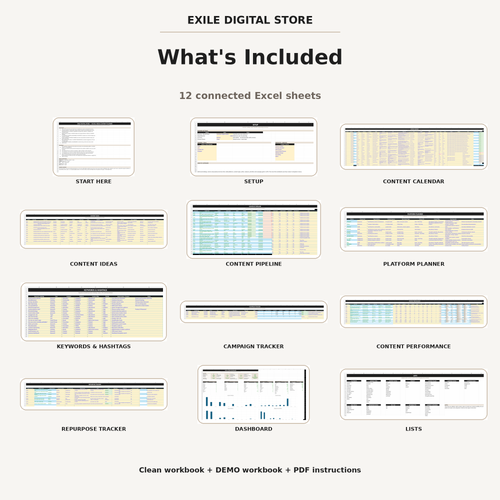 What's included in the Social Media Content Planner