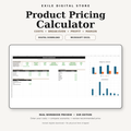 EXILE Product Pricing Calculator with real Microsoft Excel pricing dashboard preview